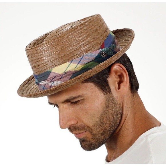 Stetson Other - Stetson Madrigal Coconut Straw Porkpie Hat Brown Size XL